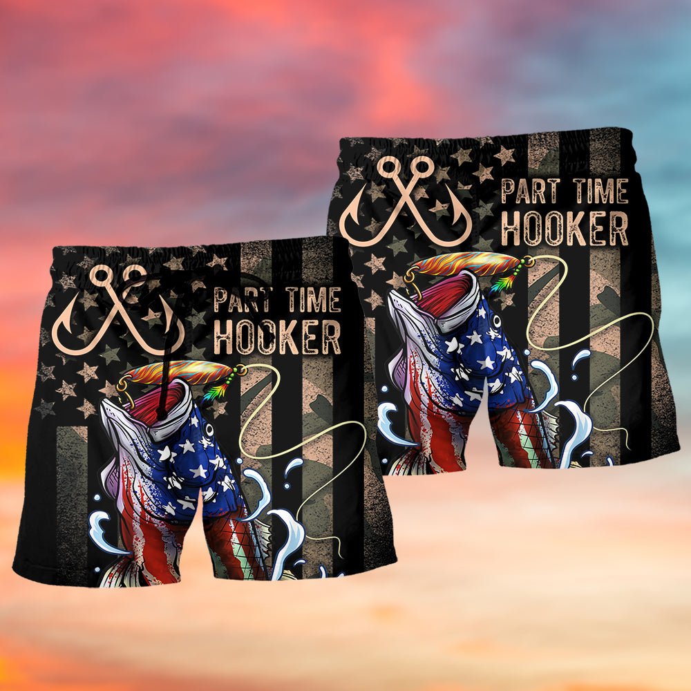 Part Time Hooker Fishing Humor – Beach Short