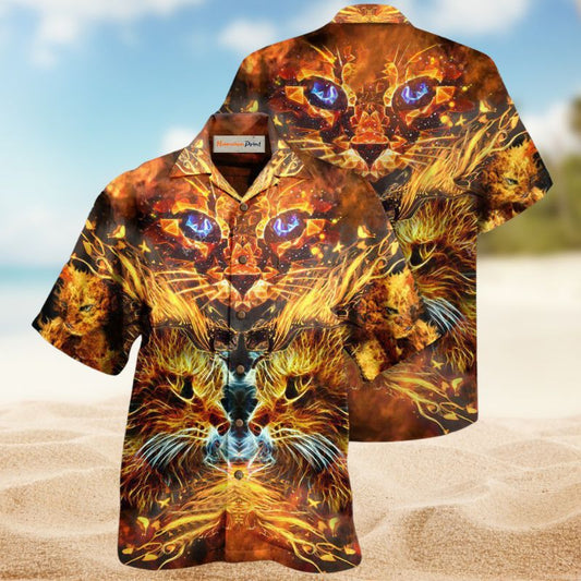 Flaming Cat Cool Edition – Hawaiian Shirt