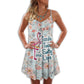 Flamingo Summer Tropical Vibes – Women's Summer Sleeveless V-Neck Camisole Dress