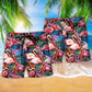 Colorful Flamingo Tropical Summer Art – Beach Short