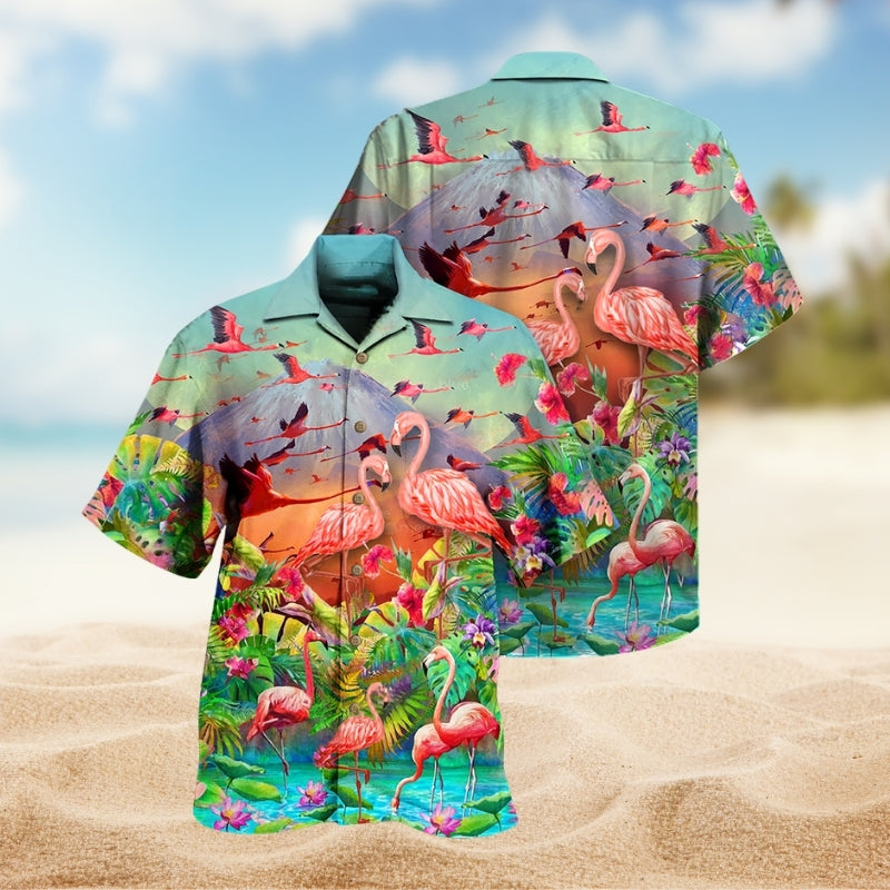 Flamingo Couple Love Limited Edition – Hawaiian Shirt