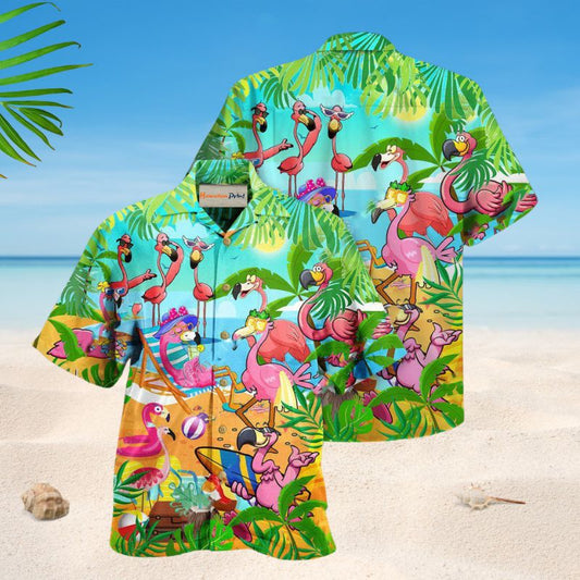 Flamingo Lets Get Flocked Up Edition – Hawaiian Shirt