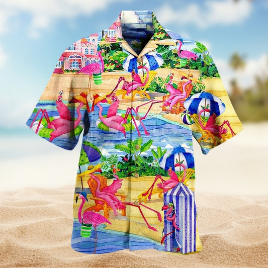 Flamingo Love Beach Limited Edition – Hawaiian Shirt