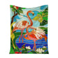 Flamingo Love Beautiful Life 50 x 60 Inch Flannel Blanket For Cozy Bedroom And Sofa Decor