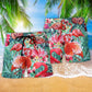 Pink Flamingo Love Color Art - Beach Short