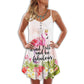 Flamingo Tropical Summer Style – Women's Summer Sleeveless V-Neck Camisole Dress