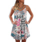 Flamingo Tropical Relax Vibes – Women's Summer Sleeveless V-Neck Camisole Dress