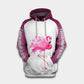 Flamingo Ribbon Breast Cancer Awareness – 3D Hoodie