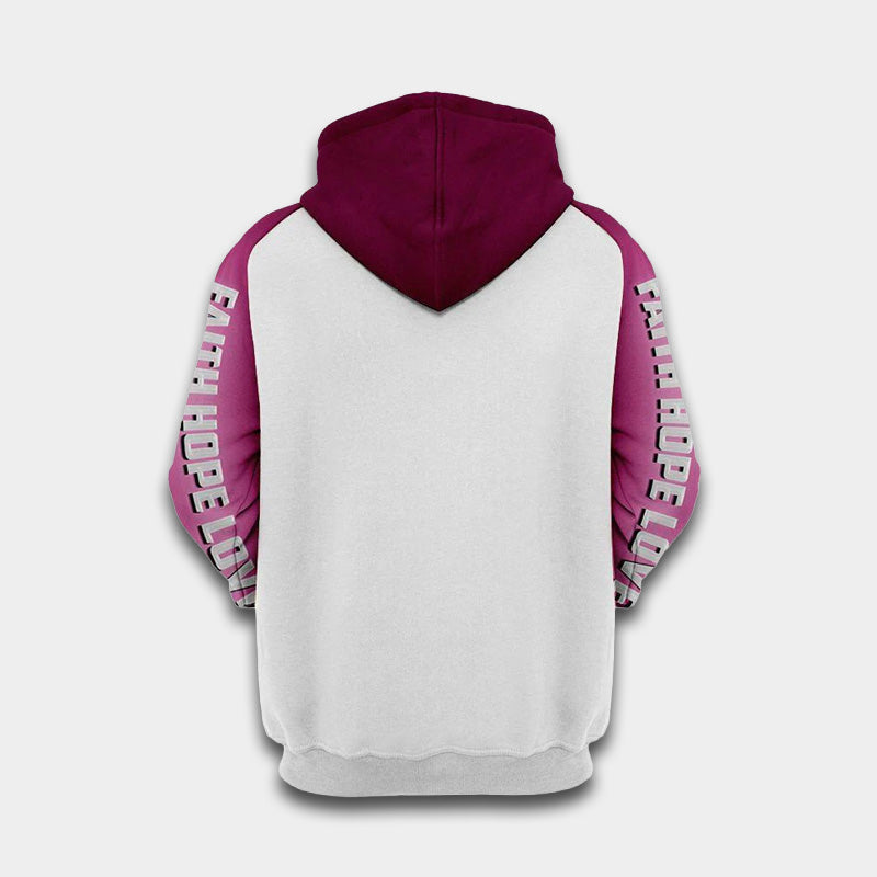 Flamingo Ribbon Breast Cancer Awareness – 3D Hoodie
