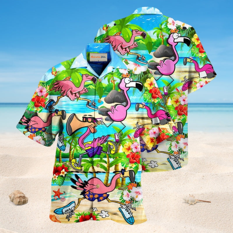 Flamingo Running Flamingoes Edition – Hawaiian Shirt
