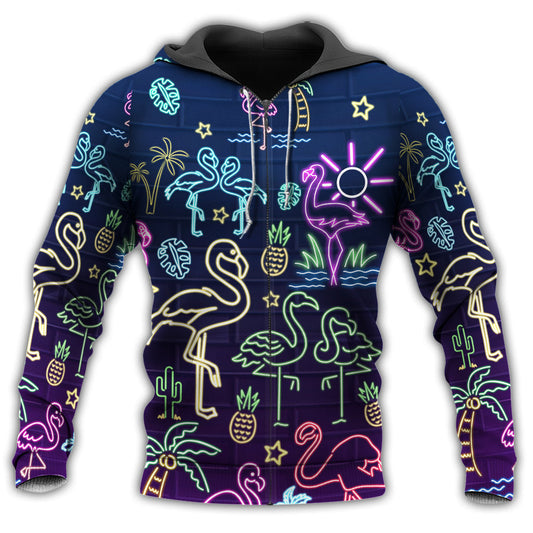 Flamingo Stand Tall Dream Big Dark Style - 3D Hoodie