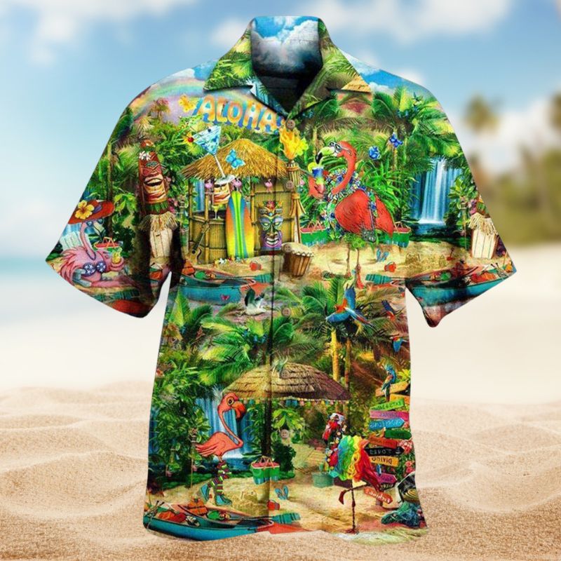 Flamingo Stay Aloha Live The Hi Life Edition – Hawaiian Shirt