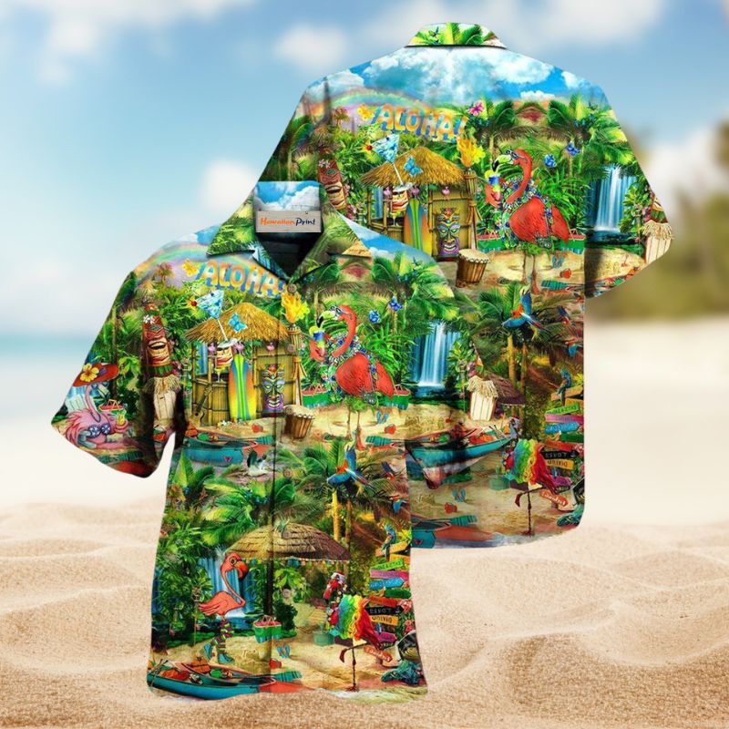 Flamingo Stay Aloha Live The Hi Life Edition – Hawaiian Shirt