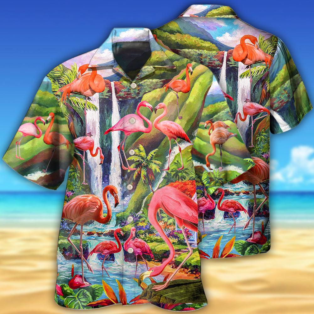 Flamingo Beautiful Landscape - Hawaiian shirt