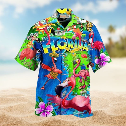 Flamingo Trip To Florida Edition – Hawaiian Shirt
