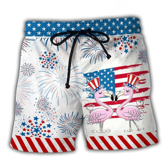 Flamingo USA Independence Day Star - Beach Short