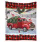 Cardinal Tartan Red Truck Snowy Day 50 x 60 Inch Flannel Blanket For Cozy Bedroom And Sofa Decor
