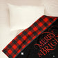 Cardinal Tartan Christmas Merry And Bright Flannel Blanket For Soft Bed Couch And Home Comfort