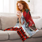 Cardinal Tartan Red Truck Snowy Day Flannel Blanket For Living Room And Bedroom Styling