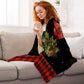 Cardinal Tartan Christmas Merry And Bright Flannel Blanket For Living Room And Bedroom Styling