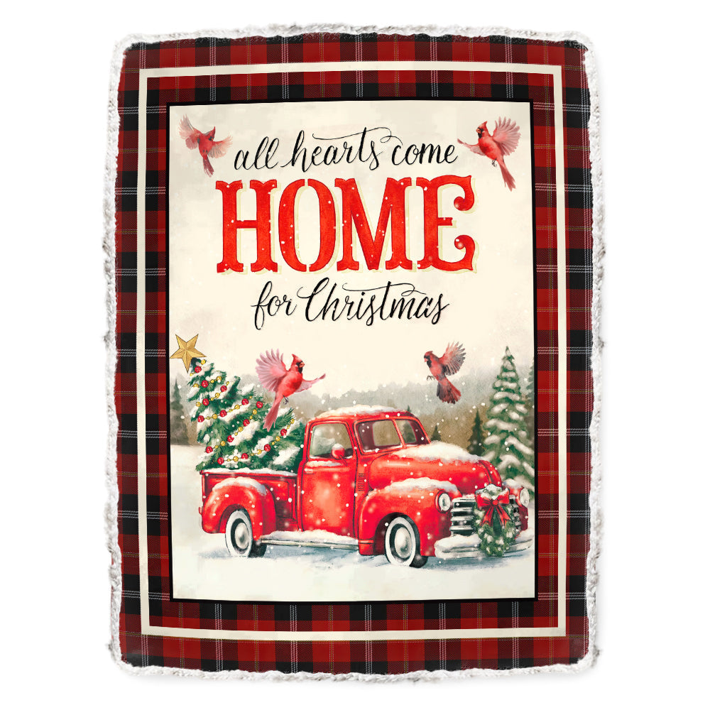 Cardinal Christmas All Heart Come Home For Christmas 50 x 60 Inch Flannel Blanket For Bed Sofa And Reading Nook Decor