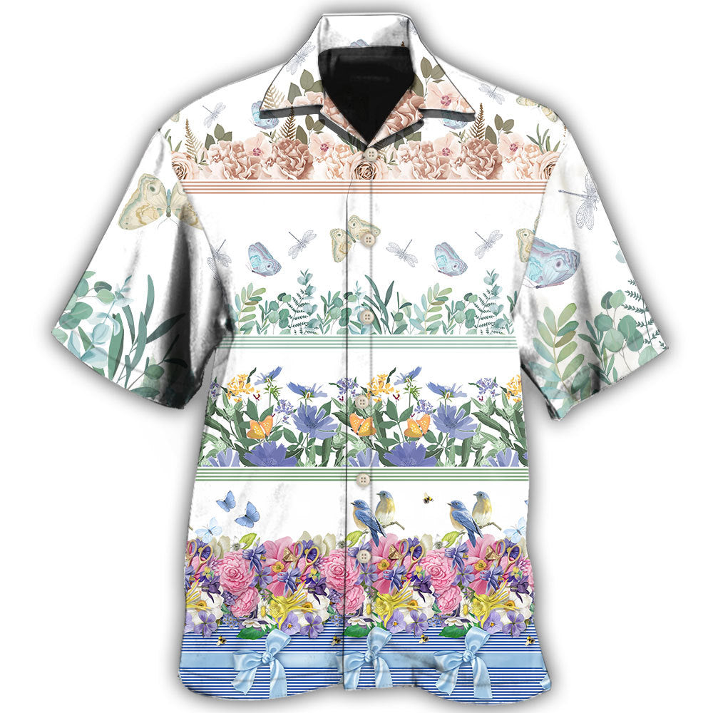 Florist Bird And Butterfly Nature - Hawaiian Shirt