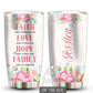 Floral Faith Hope Love Family Personalized 20 Oz Tumbler