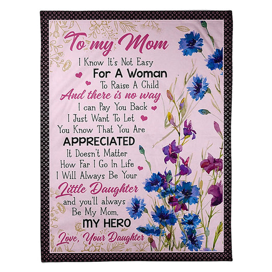 Flower Endless Family Love 50 x 60 Inch Flannel Blanket For Cozy Bedroom And Sofa Decor