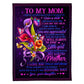 Flower Mother You Are The Best 50 x 60 Inch Flannel Blanket For Cozy Bedroom And Sofa Decor