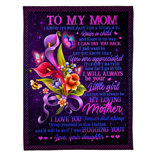 Flower Mother You Are The Best 50 x 60 Inch Flannel Blanket For Cozy Bedroom And Sofa Decor