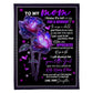 Flower Beloved Mother Message 50 x 60 Inch Flannel Blanket For Cozy Bedroom And Sofa Decor