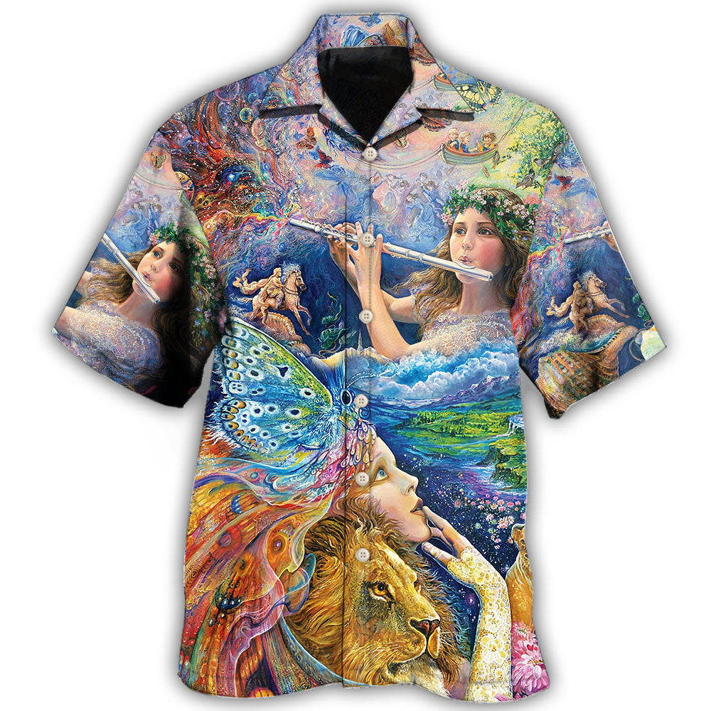 Fantasy Flute Music Lover Art – Hawaiian Shirt