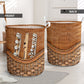Flute Rattan Teaxture - Laundry Basket - Owls Matrix LTD