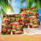 Food Delicious Hamburger Good Mood – Beach Short
