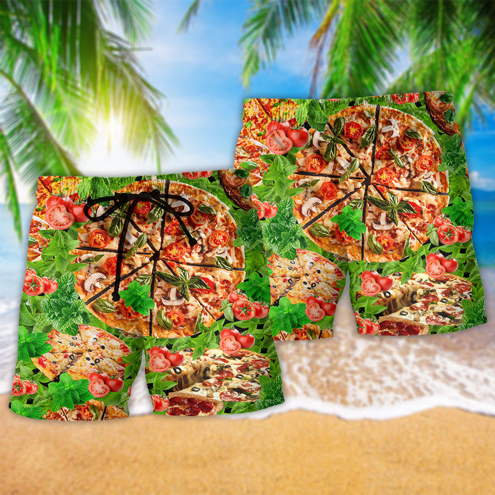 Pizza Love At First Bite Art – Beach Short