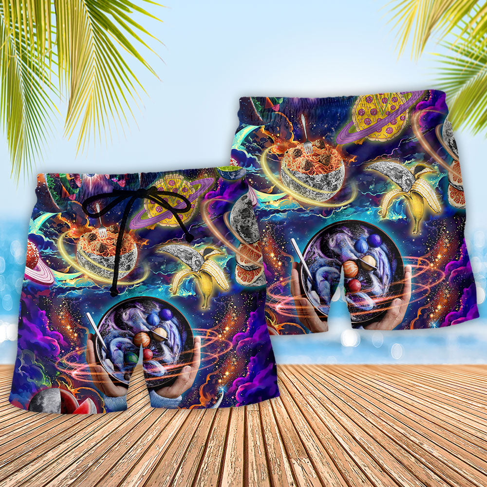 Galaxy Food Forever Art – Beach Short