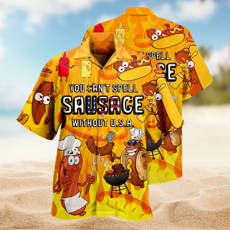 Food You Can’t Spell Sausage Without USA Limited Edition – Hawaiian Shirt