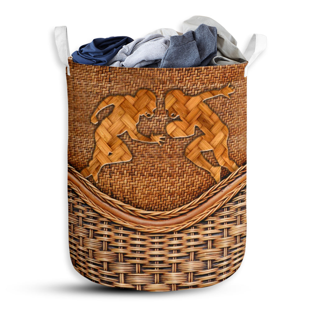 Football Rattan Teaxture - Laundry Basket - Owls Matrix LTD