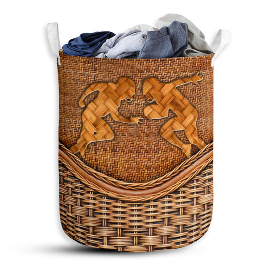 Football Rattan Teaxture - Laundry Basket - Owls Matrix LTD