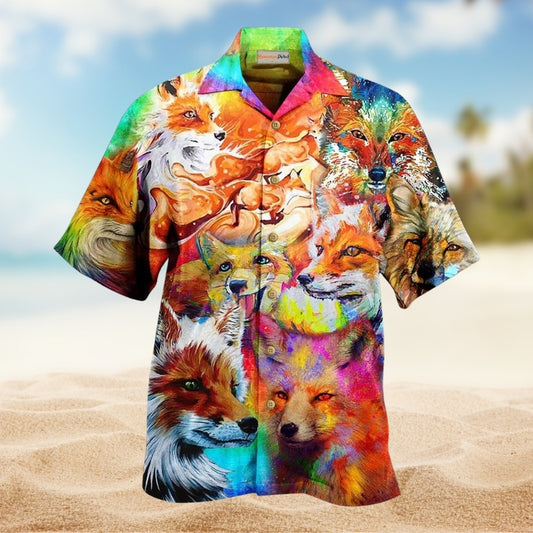 Fox Beautiful Painting Style Limited Edition – Hawaiian Shirt