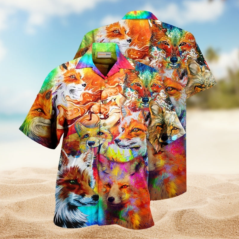 Fox Beautiful Painting Style Limited Edition – Hawaiian Shirt