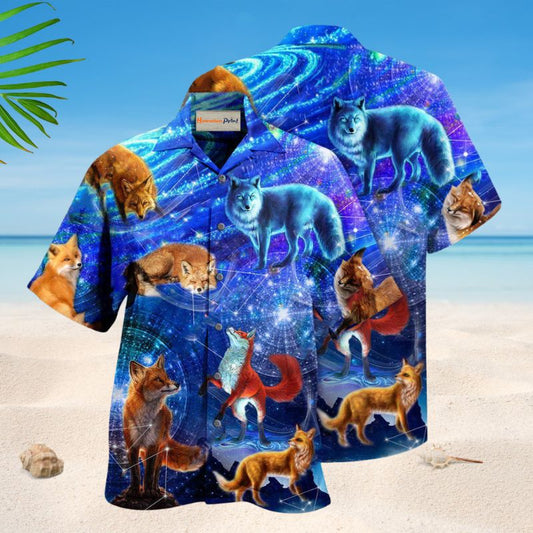 Fox Flying Through The Galaxy Edition – Hawaiian Shirt