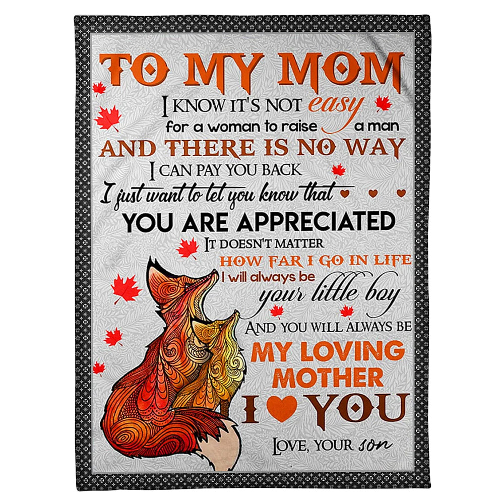 Fox Lifelong Love Message 50 x 60 Inch Flannel Blanket For Cozy Bedroom And Sofa Decor