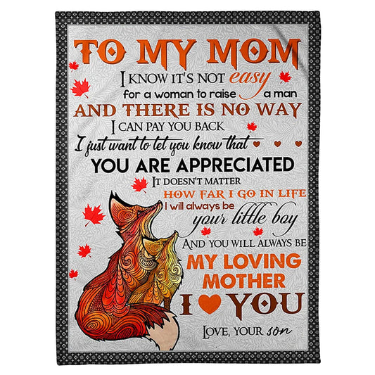 Fox Lifelong Love Message 50 x 60 Inch Flannel Blanket For Cozy Bedroom And Sofa Decor