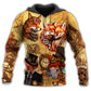 Mystic Fox Dark Yellow Style - 3D Hoodie