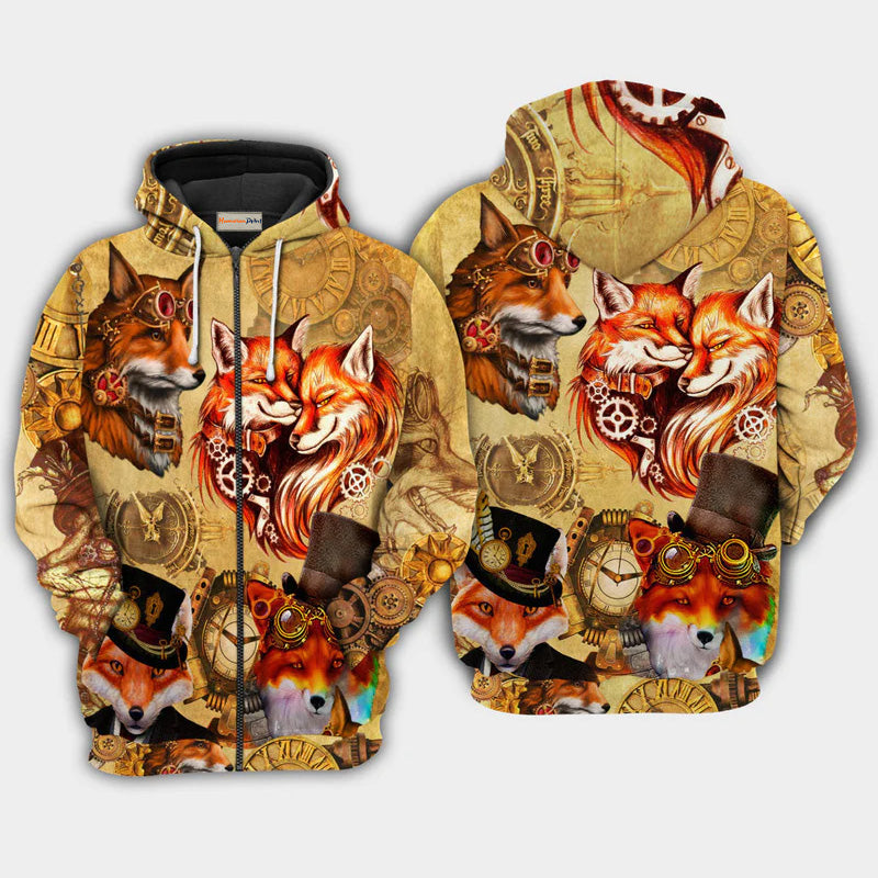 Fox Old Magic Fantasy Art – 3D Hoodie