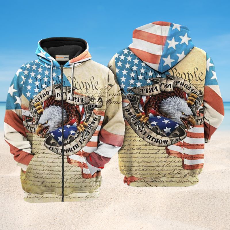 Freedom Worth Fighting For Quote Art – 3D Hoodie