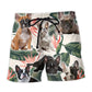 French Bulldog Lovers Tropical Leaf – Beach Short