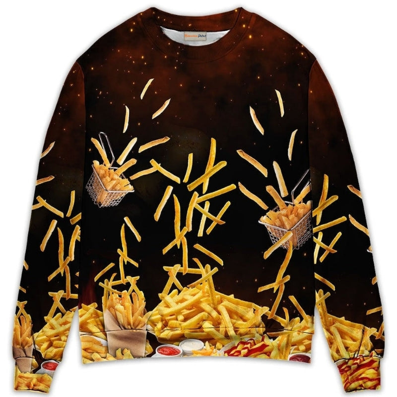 French Fries Fast Food Delicious Art – Sweater - Ugly Christmas Sweater