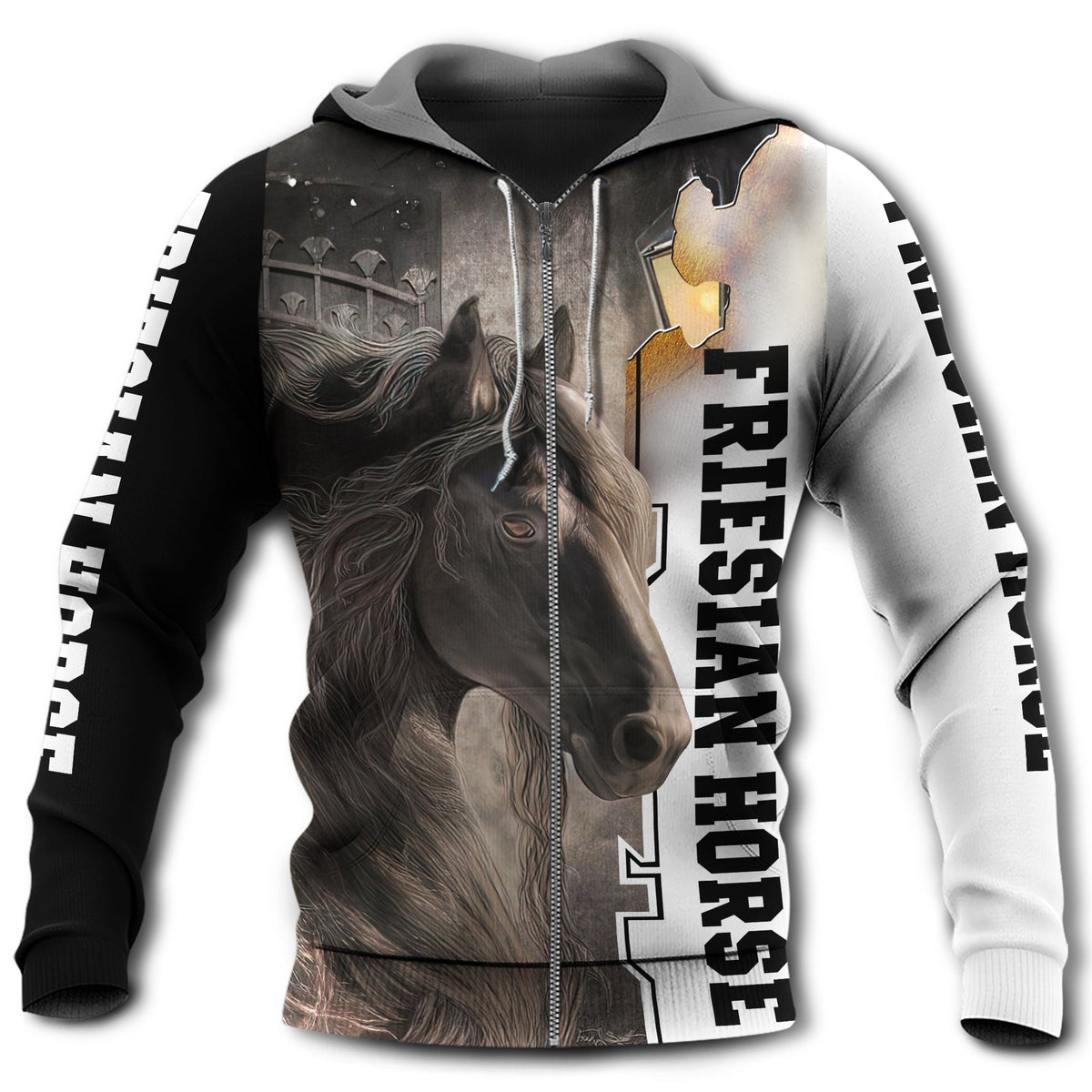 Friesian Horse Is My Therapy - 3D Hoodie2
